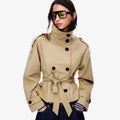 Trench court ceinturé - Beige