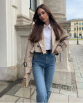 Trench ultra court ceinturé - Beige
